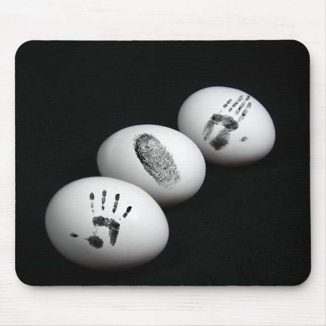 Fingerprints on White Eggs Mouse Pad (Front)