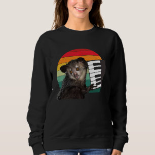 Fingers Animal Aye aye Piano Retro Men Women Kids Sweatshirt