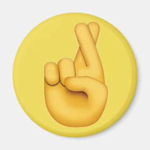 Fingers crossed Emoji Magnet