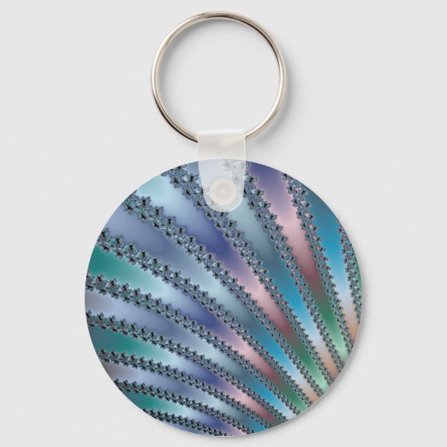 Fingers Fractal Art Key Ring (Front)