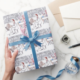Fingers glossy wrapping paper