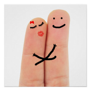 Fingers in love poster