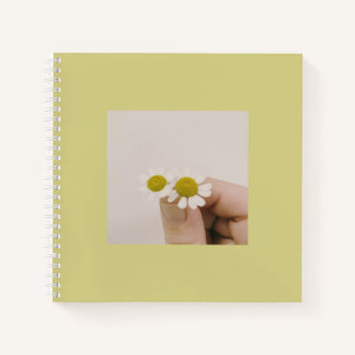 Fingertip Daisy – Soft Aesthetic Spiral Notebook