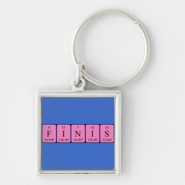 Finis periodic table name keyring (Front)