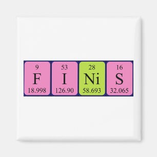 Finis periodic table name magnet