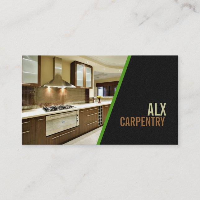 Finish Carpentry, Mill Work, Construction Business Business Card (Front)