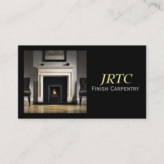 Finish Carpentry, Millwork, Construction Business Card (Front)