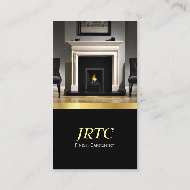 Finish Carpentry, Millwork, Construction Business Card (Front)