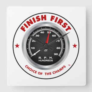 'Finish First' Choice of the Champs Wall Clock