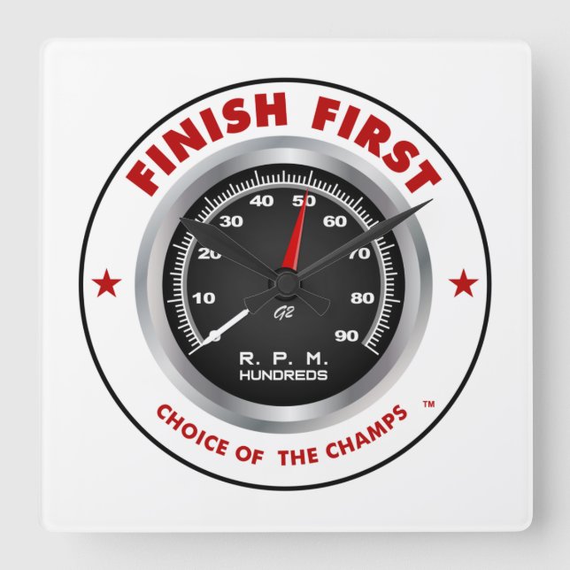 'Finish First' Choice of the Champs Wall Clock (Front)