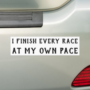 Finish Pace Bumper Sticker