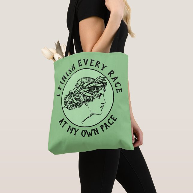 Finish Pace Tote Bag (Close Up)