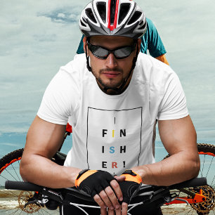Finish Strong Motivational Typography Graphic T-Shirt