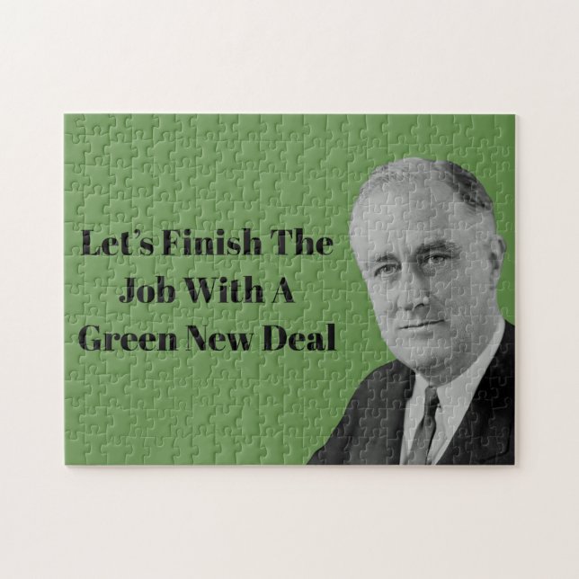 Finish The Job Green New Deal Jigsaw Puzzle (Horizontal)