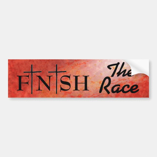 Finish the Race Bible Quote Bumper Sticker (Front)