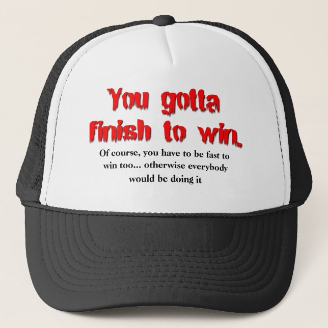 Finish To Win Dirt Bike Motocross Cap Hat (Front)