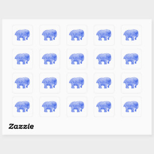 Finite Elephant Square Sticker