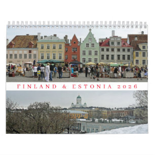 Finland and Estonia 2026 calendar
