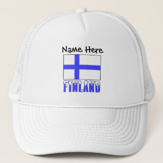 Finland and Finnish Flag Personalized Trucker Hat