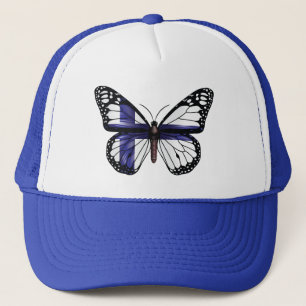 Finland butterfly monarch flag trucker hat