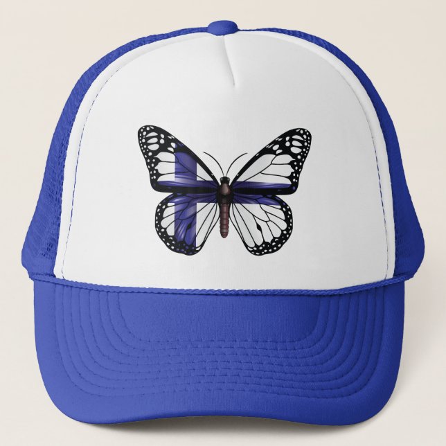 Finland butterfly monarch flag trucker hat (Front)