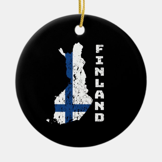 Finland Ceramic Ornament (Front)