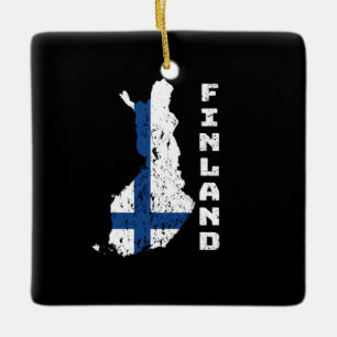 Finland ceramic ornament