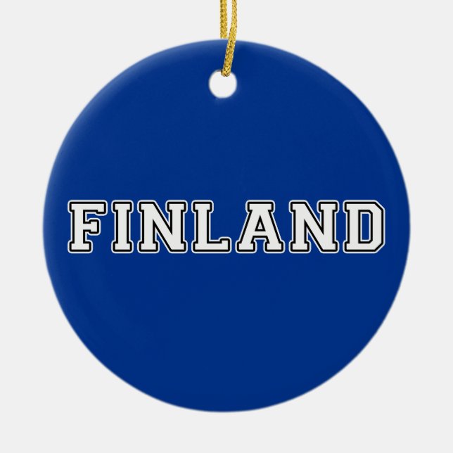 Finland Ceramic Ornament (Front)