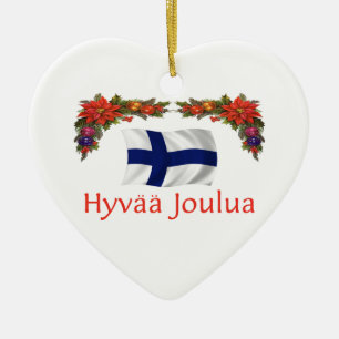 Finland Christmas Ceramic Tree Decoration