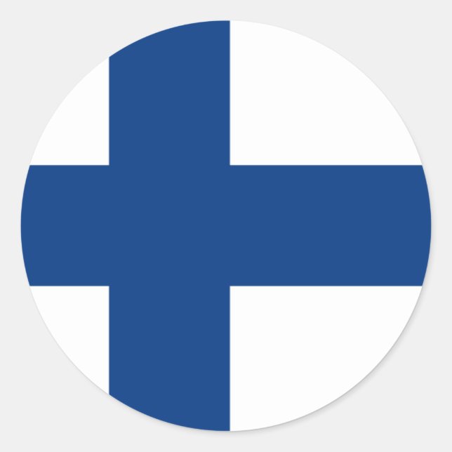 finland classic round sticker (Front)