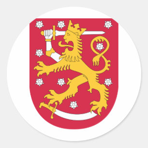 Finland Coat Of Arms Classic Round Sticker