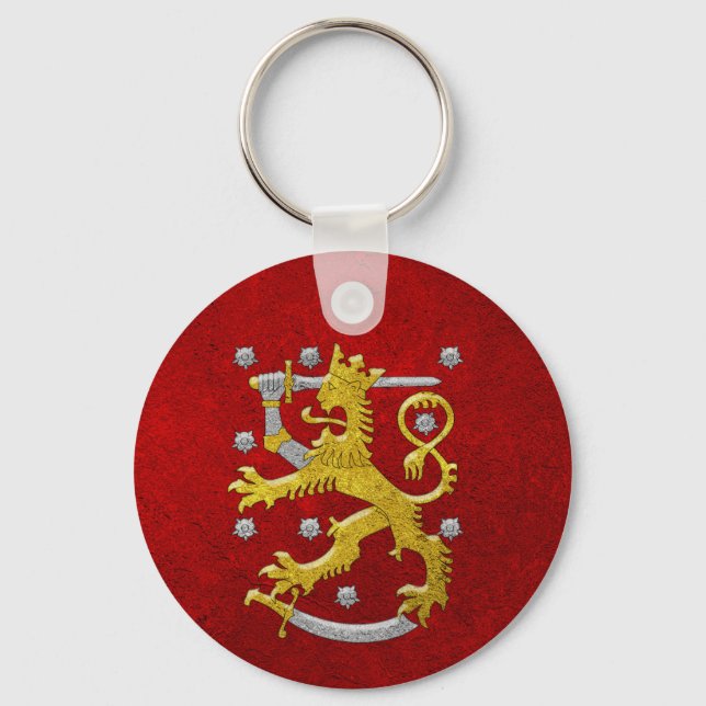 Finland Coat of Arms Key Ring (Back)