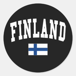 Finland College Style Classic Round Sticker