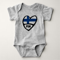 Finland Country Code Flag Heart, FIN
