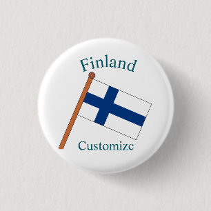 Finland Country Flag Thunder_Cove 3 Cm Round Badge