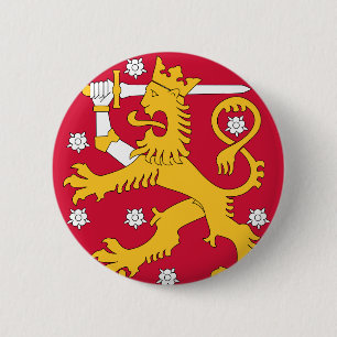 finland emblem 6 cm round badge