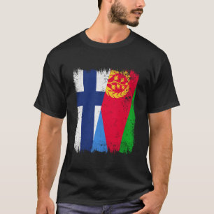Finland Eritrea Half Flag Finnish Eritrean Heritag T-Shirt