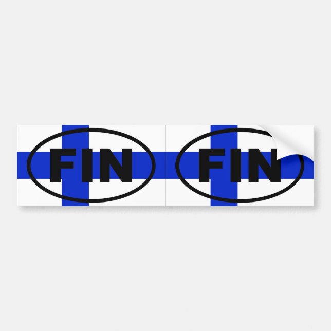Finland - FIN - European oval Bumper Sticker (Front)