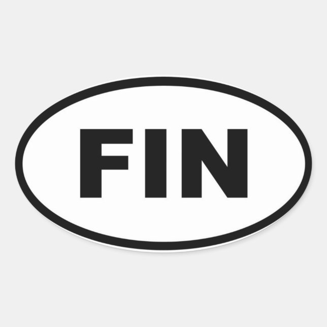 Finland FIN European Oval Sticker (Front)