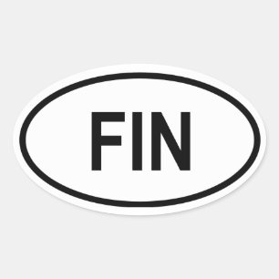 Finland "FIN" Oval Sticker