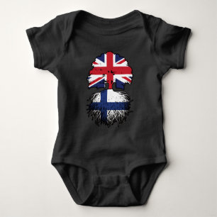 Finland Finnish British UK United Kingdom Britain Baby Bodysuit