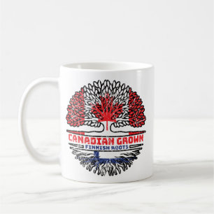 Finland Finnish Canadian Canada Tree Roots Flag Coffee Mug