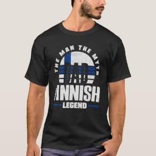 Finland Finnish Finland Flag Father T-Shirt