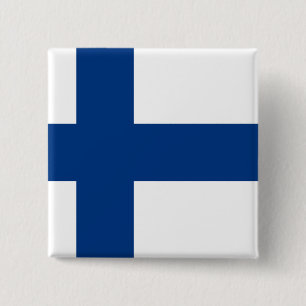 Finland (Finnish) Flag 15 Cm Square Badge