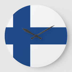 Finland (Finnish) Flag Large Clock