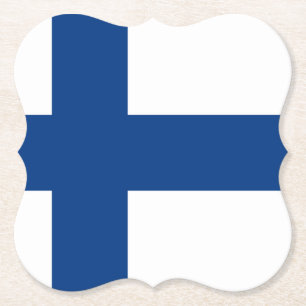 Finland (Finnish) Flag Paper Coaster