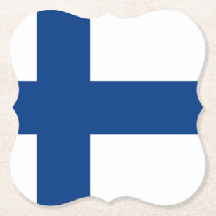 Finland (Finnish) Flag Paper Coaster