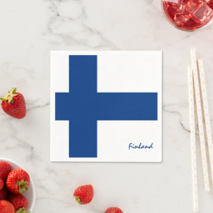 Finland & Finnish flag party fashion /sport fans Napkin
