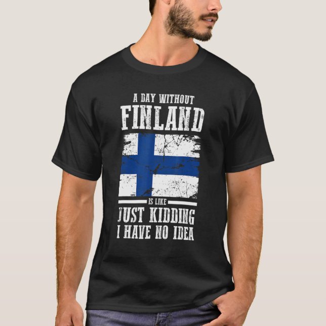 Finland Finnish Flag T-Shirt (Front)