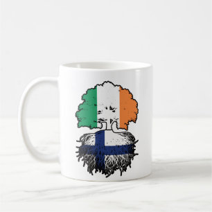 Finland Finnish Irish Ireland Tree Roots Flag Coffee Mug